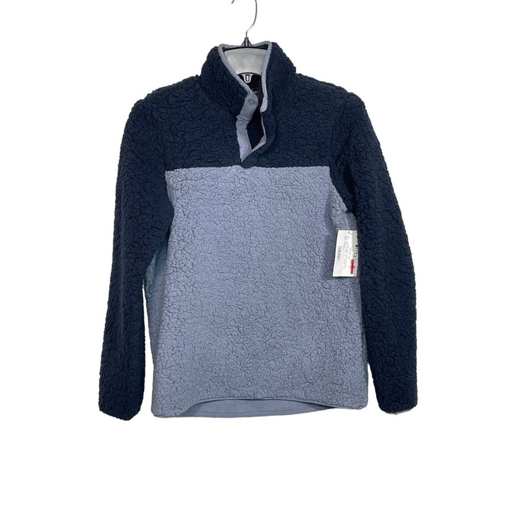 32 Degrees Sherpa Mock-Neck Sweatshirt - Midnight/Tempest XS